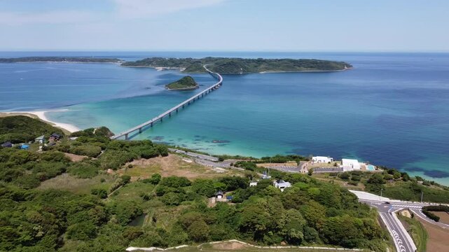 【角島大橋】ドローン空撮！角島の自然と日本観光　山口県下関市豊北町大字神田　