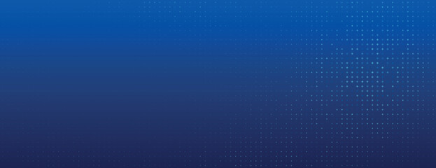 Blue background with a gradient and dotted texture. The background is modern and sleek, featuring a blue color scheme with a digital feel. Minimal halftone dotted texture vector background
