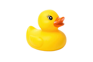 PNG Yellow rubber duck with orange beak and black eye