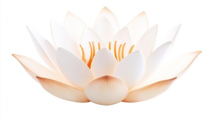 a lotus chair clipart, flower-inspired seating furniture, soft petal design, artistic shape, isolated on white background