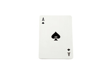 PNG Ace of spades card with cartoon eyes