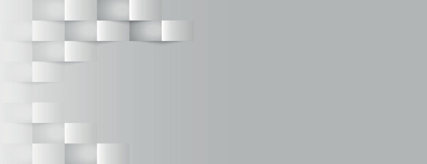 Naklejka premium Minimalist gray background with a textured, geometric pattern. The background is smooth and modern, featuring a subtle gray color scheme. Modern 3D checkered pattern background vector