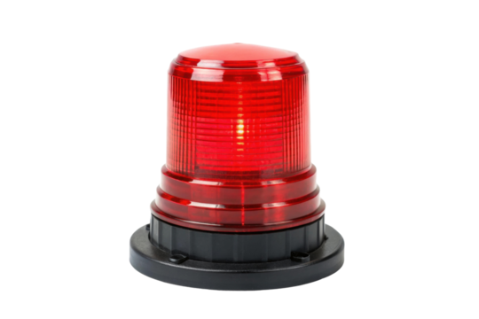 PNG Red emergency warning light for alerts and safety signaling