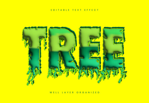 Tree Text Effect Design Template