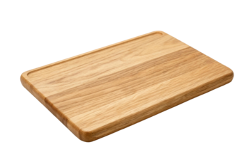 PNG Rectangular wooden cutting board with grooved edges
