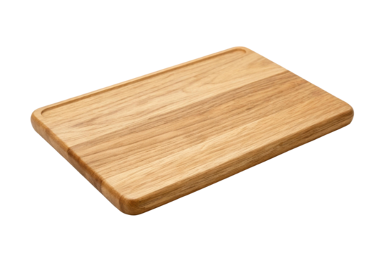 PNG Rectangular wooden cutting board with grooved edges