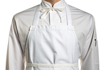 PNG Professional male chef in white uniform with apron