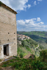 Panoramic view of San Giorgio la Molara in Campania, Italy.