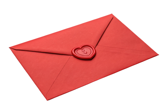 PNG Romantic red envelope with heart seal for special occasions