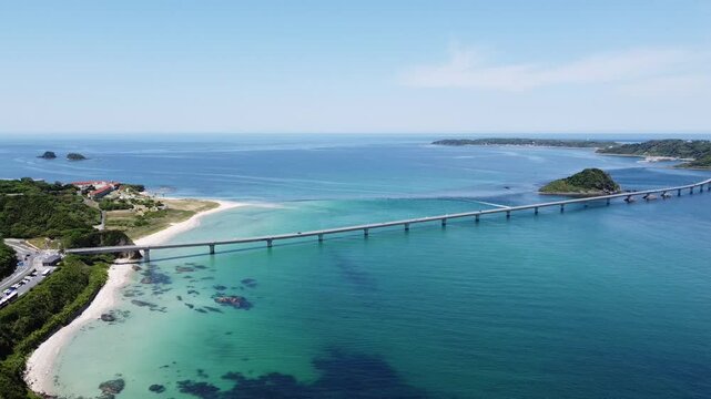 【角島大橋】ドローン空撮！角島の自然と日本観光　山口県下関市豊北町大字神田　