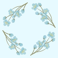 Seamless watercolour and unique floral pattern background for covers, notes, Soft backgrounds colour. Watercolour art work. Flower stalk. 