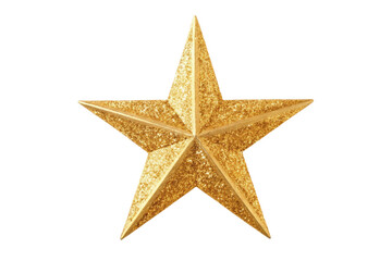 Obraz premium PNG Shiny gold glitter star decorative ornament