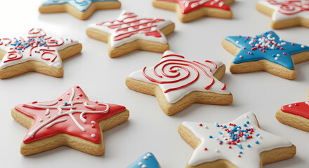 Patriotic Star Sugar Cookies Festive Recipe  Decorating Ideas