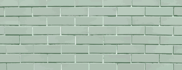 The background is a mint green brick background with a smooth texture. This background features mint green bricks in a linear pattern. Brick texture background vector wallpaper