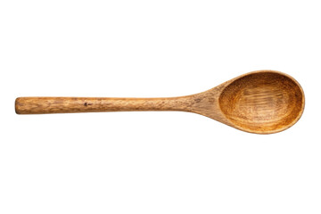 PNG Handcrafted wooden spoon with natural finish