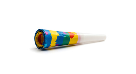 Colorful Party Horn on White Background