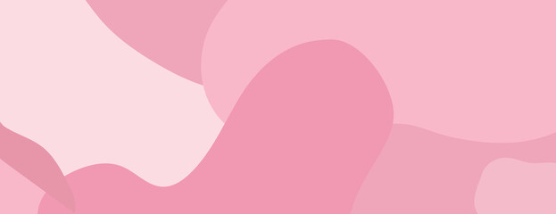 Abstract pink background with smooth, flowing shapes. The pink background features soft, overlapping textures in various pink shades. Camouflage background vector. Pink background.