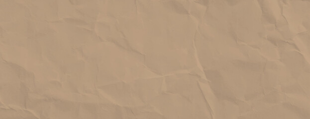 A crumpled paper background with a beige color. The beige background has a textured, wrinkled appearance, adding a rustic feel. Paper texture background vector. Brown background.