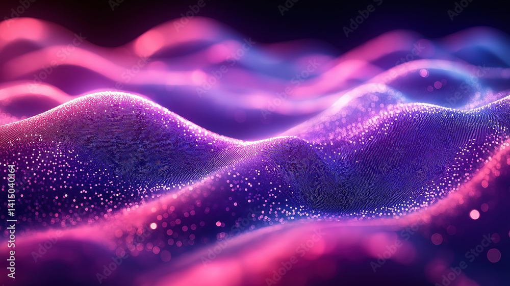 Poster data technology background featuring big data visualization and flow of information code