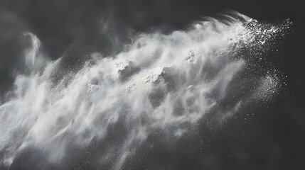Fototapeta premium Abstract Explosion Of White Powder On Dark Background