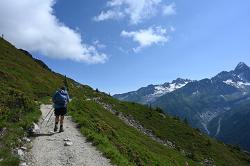 Wanderer bei La Flegere