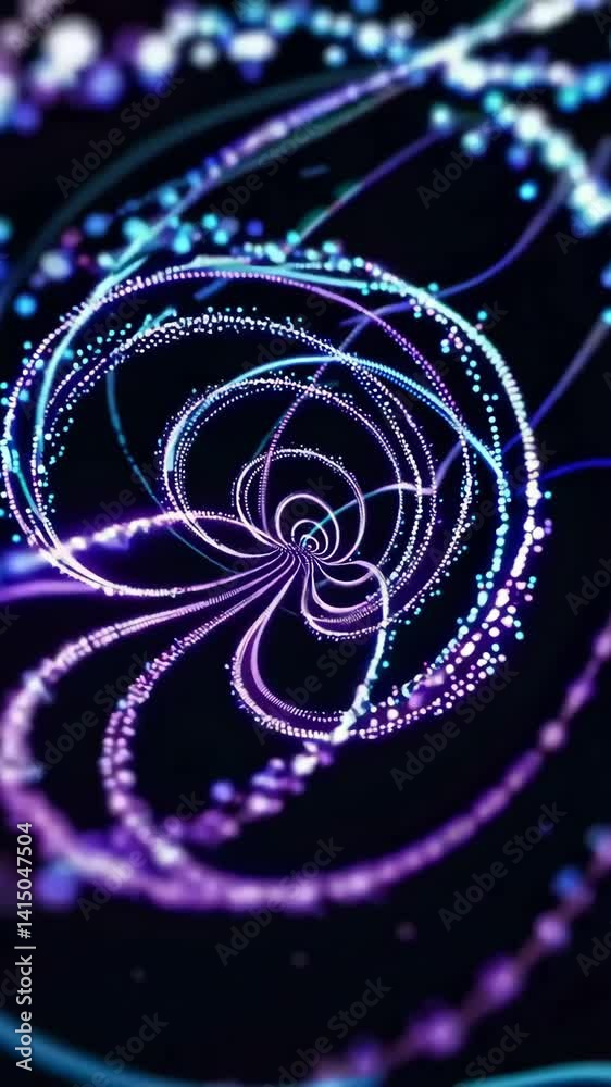 Aufkleber vivid spiral light trails forming mesmerizing patterns in dynamic motion sequence