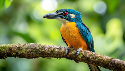 Obraz premium Exotic African Bird Lilac-Breasted Roller Close-Up