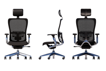 Haworth Executive chair. Office chairs. Isolated office chairs. Perspective Views
