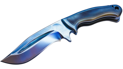 A stainless steel professional diving knife with a secure sheath and serrated edge. transparent PNG
