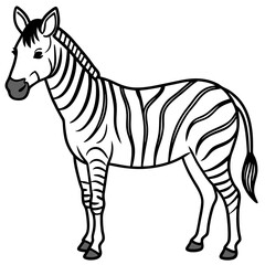 Abstract Zebra Line Illustration