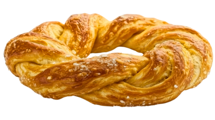 A bakery product made from puff pastry on a transparent background.