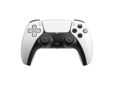 A gaming setup with a console, controllers, and a glowing screen. transparent PNG