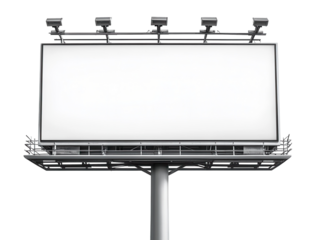 A realistic street billboard mockup with a clean design. transparent PNG