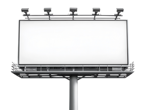 A realistic street billboard mockup with a clean design. transparent PNG