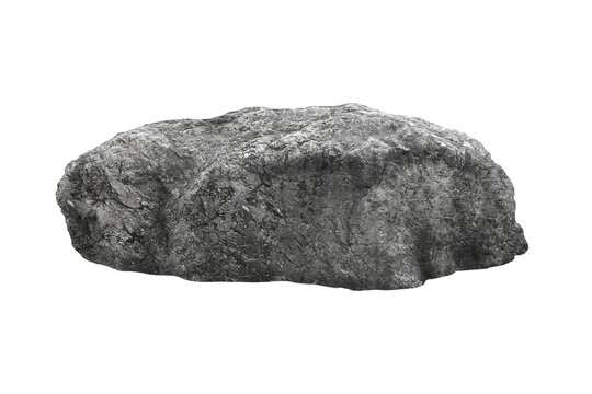 Rock isolated transparency background.