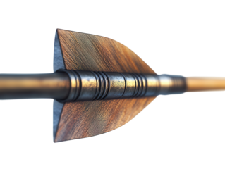 A polished metal arrow with a futuristic and sharp look. transparent PNG