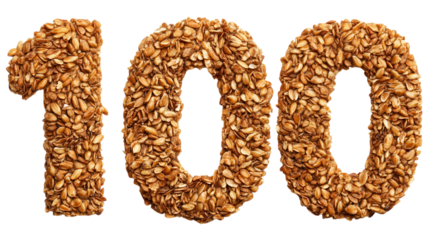 Numbers formed from soft sand grains, seen from a top-down perspective. transparent PNG