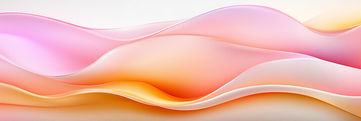 Fototapeta premium Abstract pastel waves, flowing and dreamy. Soft, smooth curves create a calming and gentle mood