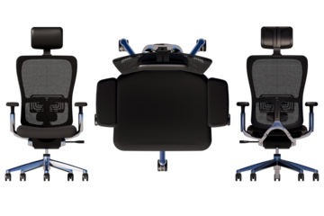 Haworth Executive chair. Office chairs. Isolated office chairs. Perspective Views
