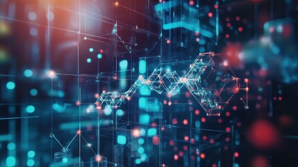 High-tech biotechnology concept with 3D DNA structure and chemical elements