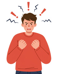 Showing Frustration Angry Person Expressing Negative Emotions