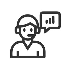 Customer Service Representative Talking in a Call Center  