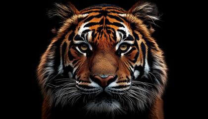 Fototapeta premium White Bengal Tiger Portrait – Beautiful and Powerful Wildlife Shot