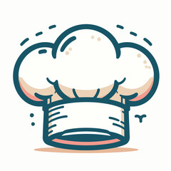 Obraz premium Chef hat vector illustration for culinary arts and cooking themed designs and restaurant branding visuals on transparent background