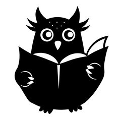 black and white owl