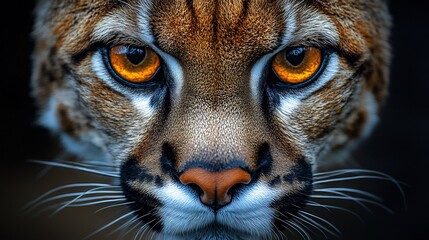 Intense Gaze: A Close-Up Portrait of a Bobcat