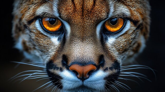 Intense Gaze: A Close-Up Portrait of a Bobcat