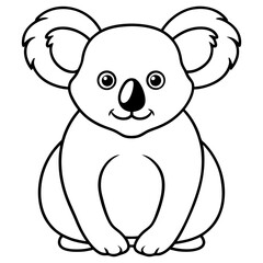 Obraz premium Koala Line Art on White