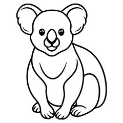 Obraz premium Koala Line Art on White