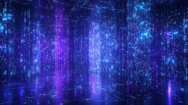 Background gaming abstract neon sci-fi themes cyberpunk red blue glowing dynamic technology wallpaper AI generated image